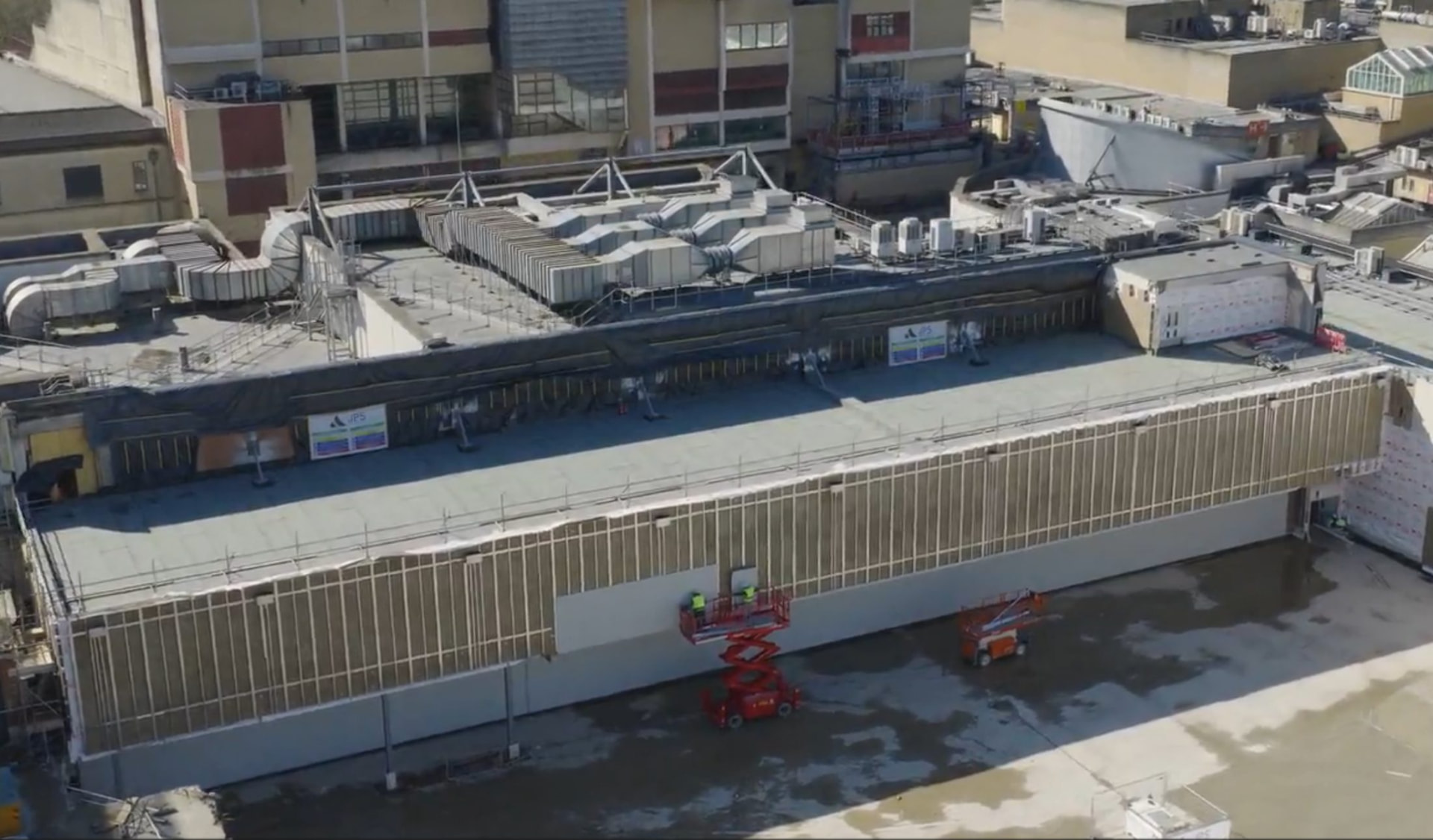 RAAC roof deck opened up for replacement